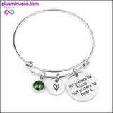 Plus Minus Co "Not sisters by blood but sisters by heart"Birthstone Bangle, view 3