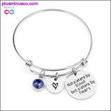 Plus Minus Co "Not sisters by blood but sisters by heart"Birthstone Bangle, view 4