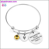 Plus Minus Co "Not sisters by blood but sisters by heart"Birthstone Bangle, view 5