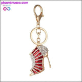 Plus Minus Co Novelty Crystal High Heel Shoe Keychain Alloy for Women, view 2