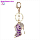 Plus Minus Co Novelty Crystal High Heel Shoe Keychain Alloy for Women, view 4