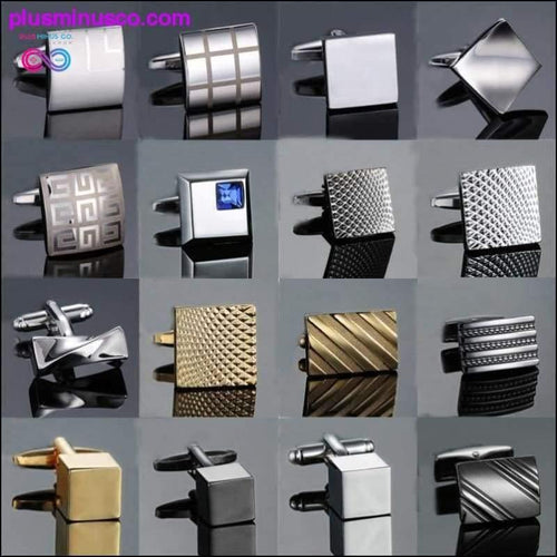 Plus Minus Co Novelty cuff links stainless steel Old craftsman hand Laser