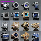 Plus Minus Co Novelty Luxury Blue white Cufflinks for Mens Brand High, view 2