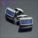 Plus Minus Co Novelty Luxury Blue white Cufflinks for Mens Brand High, view 3