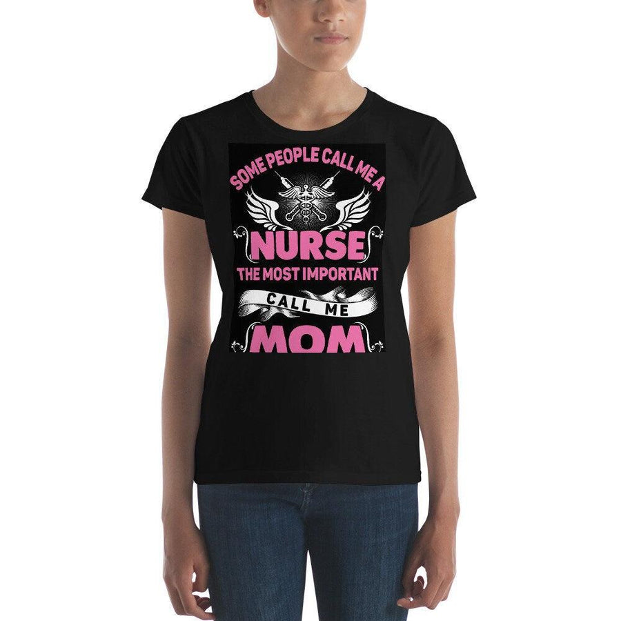 Plus Minus Co Nurse and Mom, Women's short sleeve t-shirt at Plusminusco || On Sale Now,Nurse Shirt, Nursing School T Shirt, Nursing School Tee,
