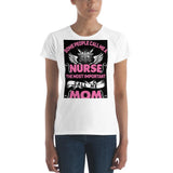 Plus Minus Co Nurse and Mom, Women's short sleeve t-shirt at Plusminusco || On Sale Now,Nurse Shirt, Nursing School T Shirt, Nursing School Tee,, view 2