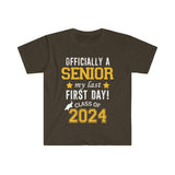 Plus Minus Co Officially a Senior My Last First Day Class Of 2024, Back To School T Shirts, Senior 2024 girls, Graduating Senior 2024 Shirt, Funny Senior, view 6
