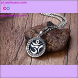 Plus Minus Co Om AUM Sanskrit Meditation Symbol Pendant Necklace ||, view 5