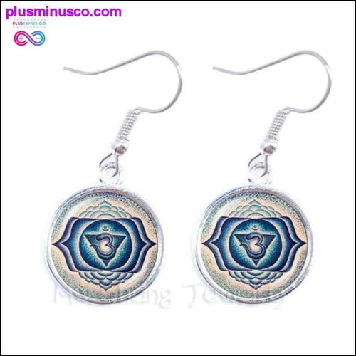 Plus Minus Co Om Ohm Aum Namaste Yoga Symbol Earrings Charming Bright