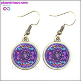Plus Minus Co Om Ohm Aum Namaste Yoga Symbol Earrings Charming Bright, view 2