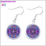 Plus Minus Co Om Ohm Aum Namaste Yoga Symbol Earrings Charming Bright, view 6