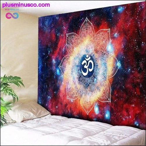 Plus Minus Co Ombre Galaxy Space 3D Psychedelic Tapestry Mandala Wall