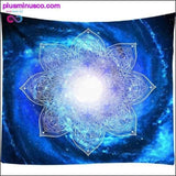 Plus Minus Co Ombre Galaxy Space 3D Psychedelic Tapestry Mandala Wall, view 3