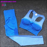 Plus Minus Co Ombre Seamless Gym Fitness Suit Bra Leggings High Waist Yoga, view 2