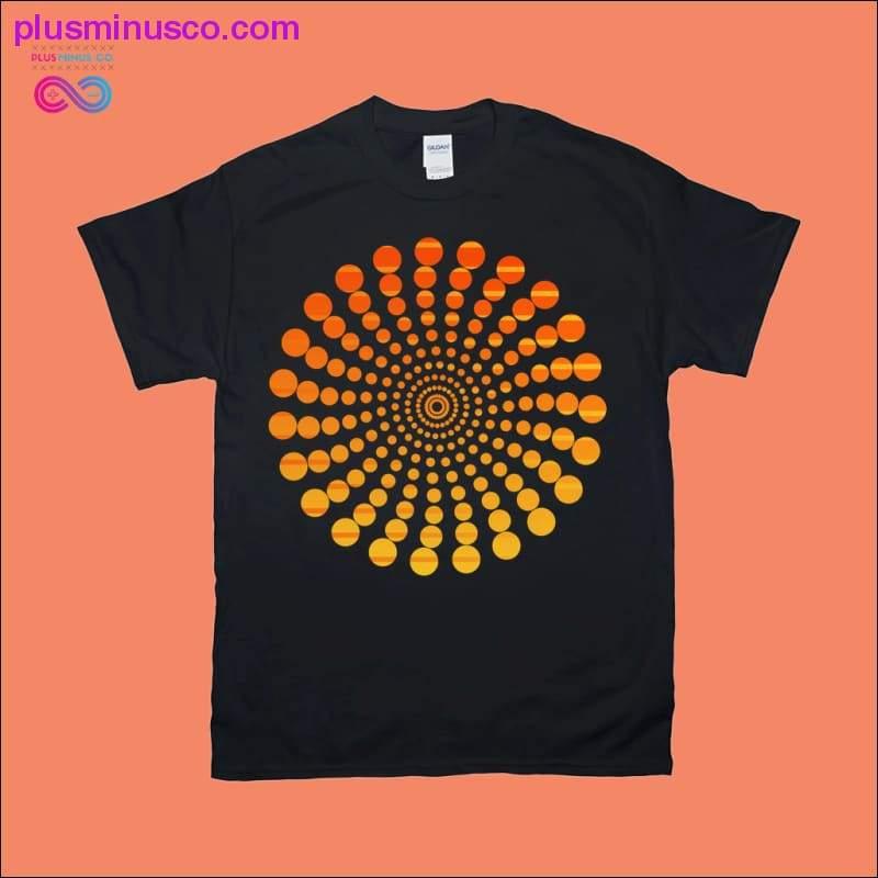 Plus Minus Co Orange Spiral Dots | Retro Sunset T-Shirts