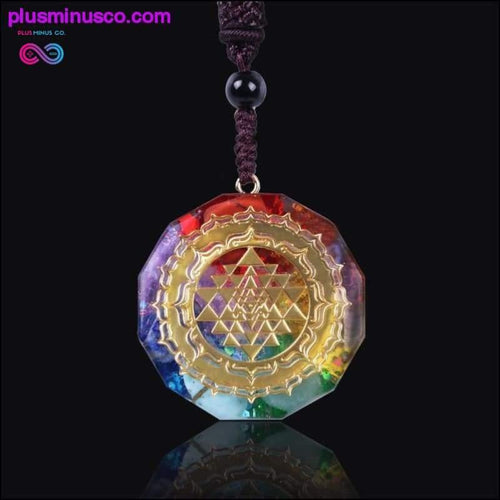Plus Minus Co Orgonite Pendant Sri Yantra Necklace Sacred Geometry Chakra