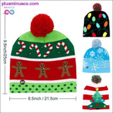 Plus Minus Co OurWarm Led Light Cotton Christmas Hat Knit Up Beanie Hat, view 5