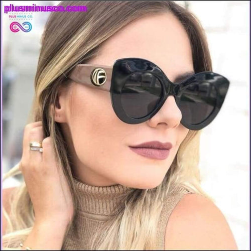 Plus Minus Co Oversize Women Cat Eye Sunglasses Fashion Ladies Pink Sun