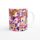 Plus Minus Co Paris City Illustration, White 11oz Ceramic Mug, view 3
