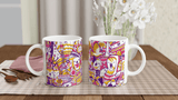 Plus Minus Co Paris City Illustration, White 11oz Ceramic Mug, view 4