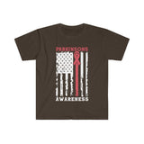 Plus Minus Co Parkinson's Awareness American Flag T-Shirts, Parkinson's Disease Awareness ,Parkinson's Awareness Gift Warrior, Parkinson's Silver Ribbon, view 3