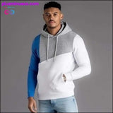 Plus Minus Co Patchwork Printed Hoodie Pullover Fleece Sweatshirt at, view 2