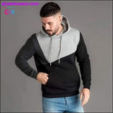 Plus Minus Co Patchwork Printed Hoodie Pullover Fleece Sweatshirt at, view 3