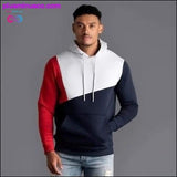 Plus Minus Co Patchwork Printed Hoodie Pullover Fleece Sweatshirt at, view 4