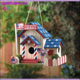 Plus Minus Co Patriotic Birdhouse ll PlusMinusco.com, view 2