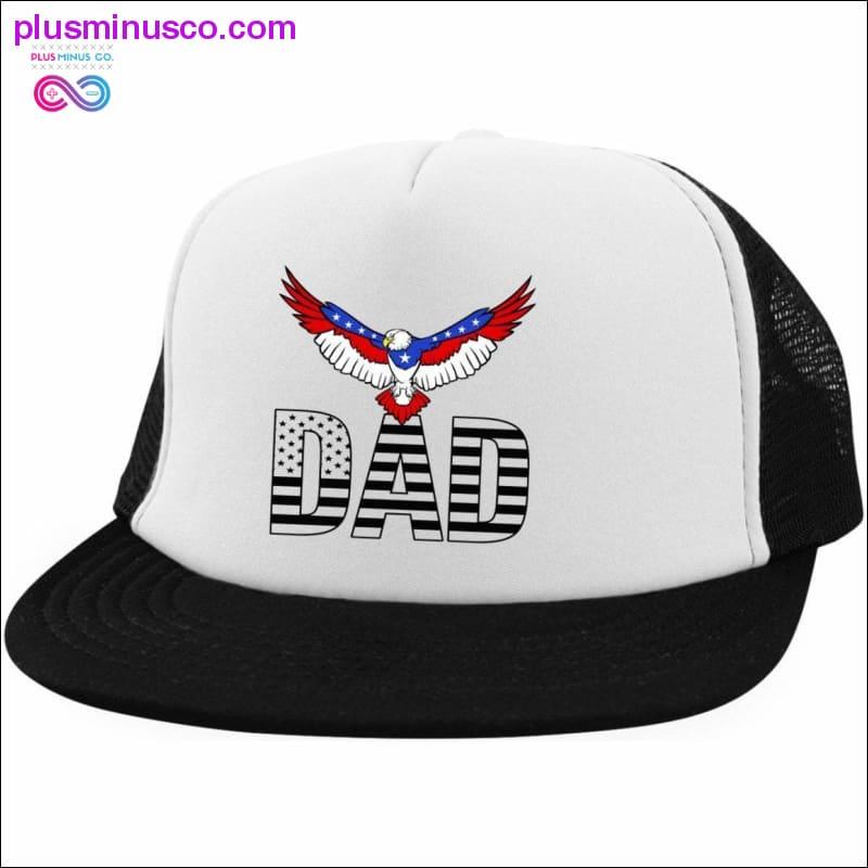 Plus Minus Co Patriotric Red White and blue Trucker Hat with Snapback