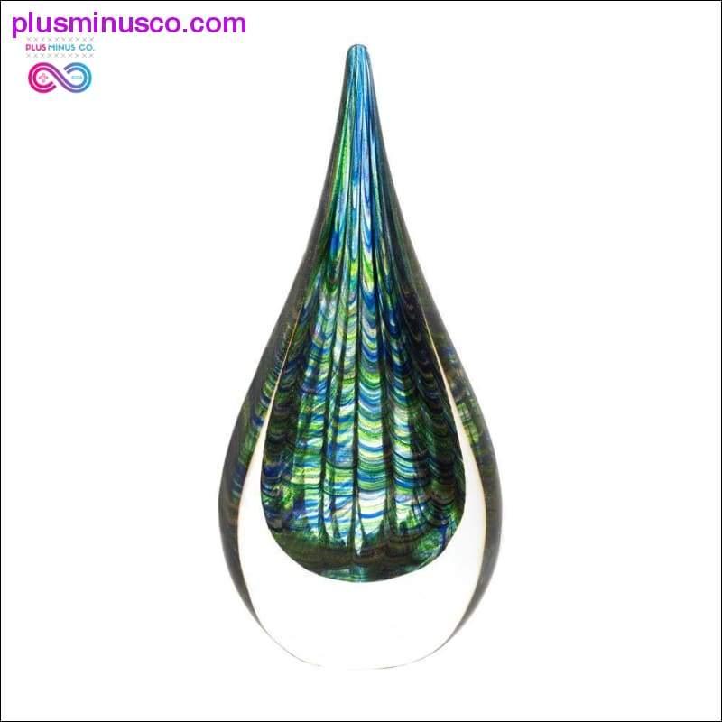 Plus Minus Co Peacock Inspired Art Glass Sculpture ll Plusminusco.com