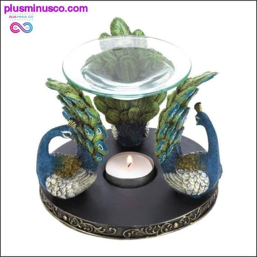 Plus Minus Co Peacock Plume Oil Warmer