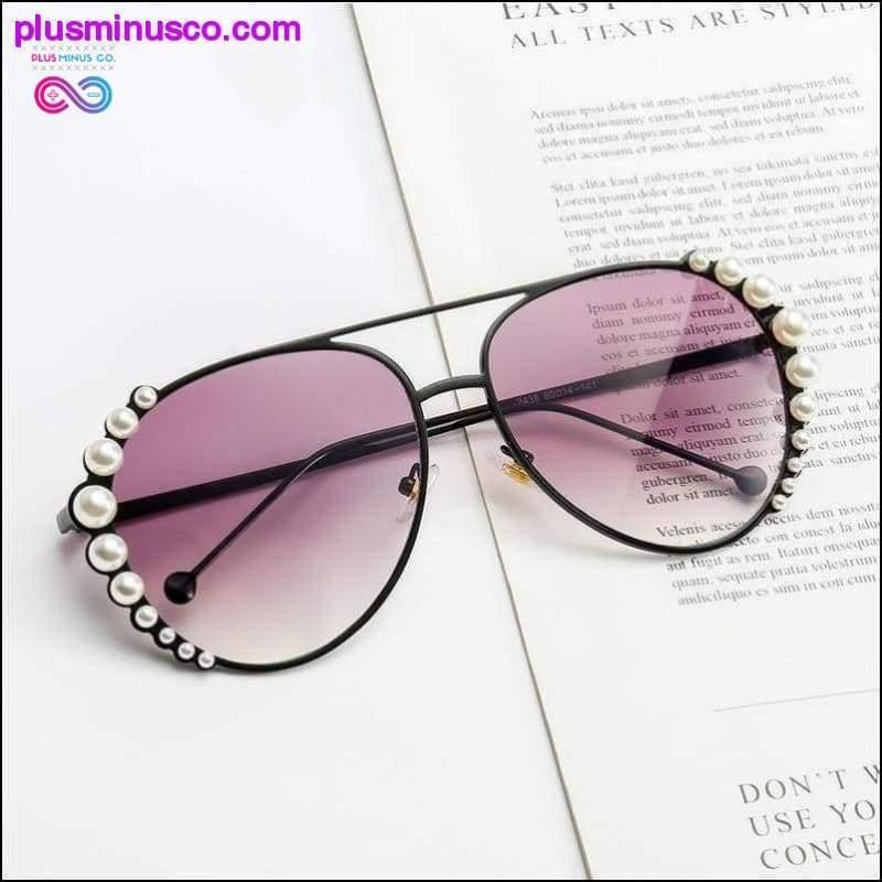 Plus Minus Co Personality Pearl Sunglasses Women Fashion Sunglasses