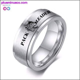 Plus Minus Co Pack leader spinner ring 8MM Stainless steel wedding band, view 4