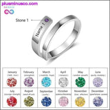 Plus Minus Co Personalized Mothers Rings Custom Name Birthstone Rings for, view 2