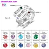 Plus Minus Co Personalized Mothers Rings Custom Name Birthstone Rings for, view 3