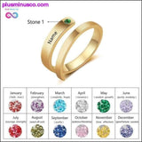 Plus Minus Co Personalized Mothers Rings Custom Name Birthstone Rings for, view 4