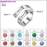 Plus Minus Co Personalized Mothers Rings Custom Name Birthstone Rings for, view 5
