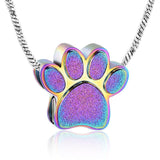 Plus Minus Co Pet Paw Urn Necklace for Ashes Memorial Keepsake Urn Locket Cremation Jewelry Pet Pendant Necklace Urn for Dog Cat, view 3