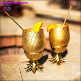 Plus Minus Co Pineapple Cocktail Tumbler Stainless Steel Moscow Mule Mug, view 2