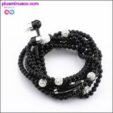 Plus Minus Co Pink Pearl Rhinestone Universal Noise Cancelling Earphones, view 6