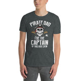 Plus Minus Co pirate dad i the captain of this crew t-shirt, view 3