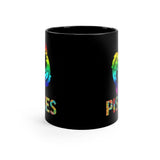 Plus Minus Co Pisces mug, Multicolor fish, Zodiac Pisces, Zodiac Pisces, Birthday Astrological, Gift for Pisces,Pisces March born Birthday gift Black 11oz, view 2