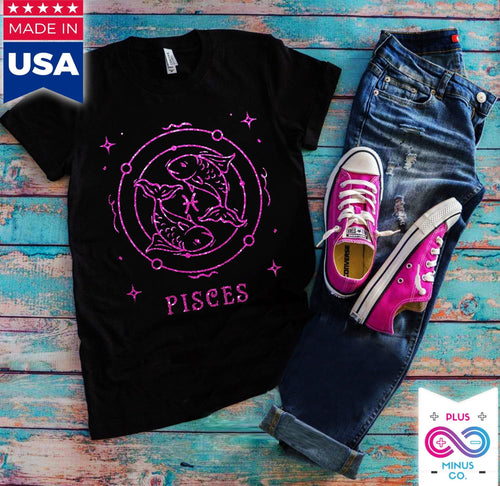 Plus Minus Co Pisces T-Shirts, Zodiac Shirt, Astrology Shirt, Gift for Pisces, Pisces Birthday Present, Zodiac Signs, Horoscopes Tee, Valentine Shirt