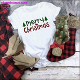 Plus Minus Co Plaid Christmas White T-Shirt || PlusMinusco.com, view 3