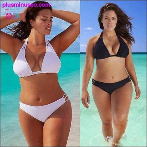 Plus Minus Co Plus Size Bikini Set Low Waist Push Up Swimsuit Swimwear