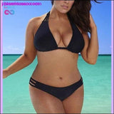 Plus Minus Co Plus Size Bikini Set Low Waist Push Up Swimsuit Swimwear, view 3