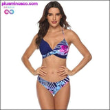 Plus Minus Co Plus Size Floral Brazilian Swimsuit - Floral Bikini Set -, view 3