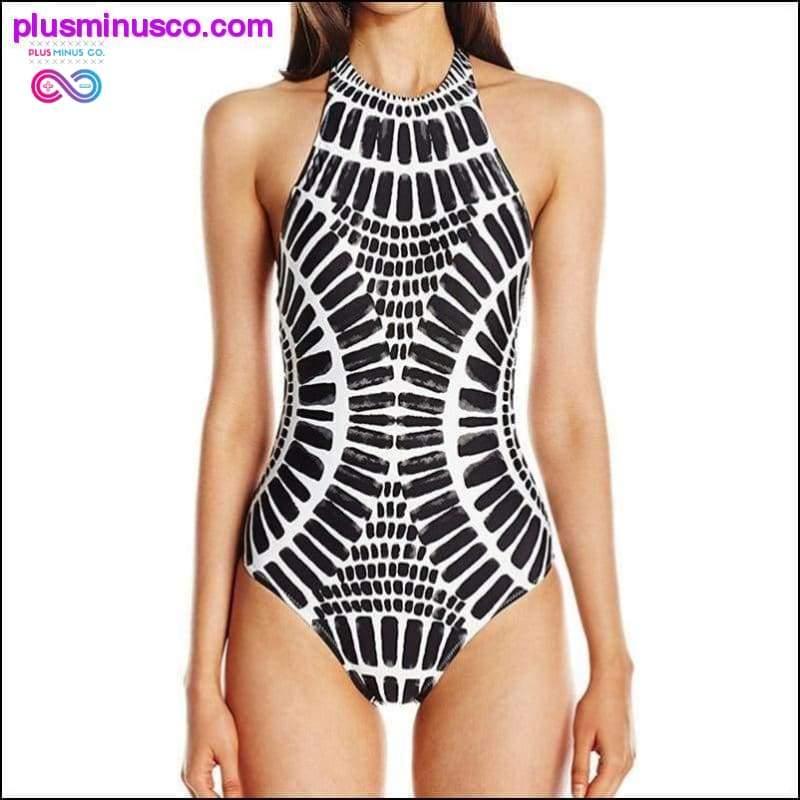 Plus Minus Co Plus Size Halter One Piece Beach Swimwear