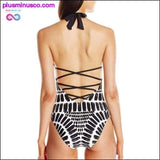 Plus Minus Co Plus Size Halter One Piece Beach Swimwear, view 3